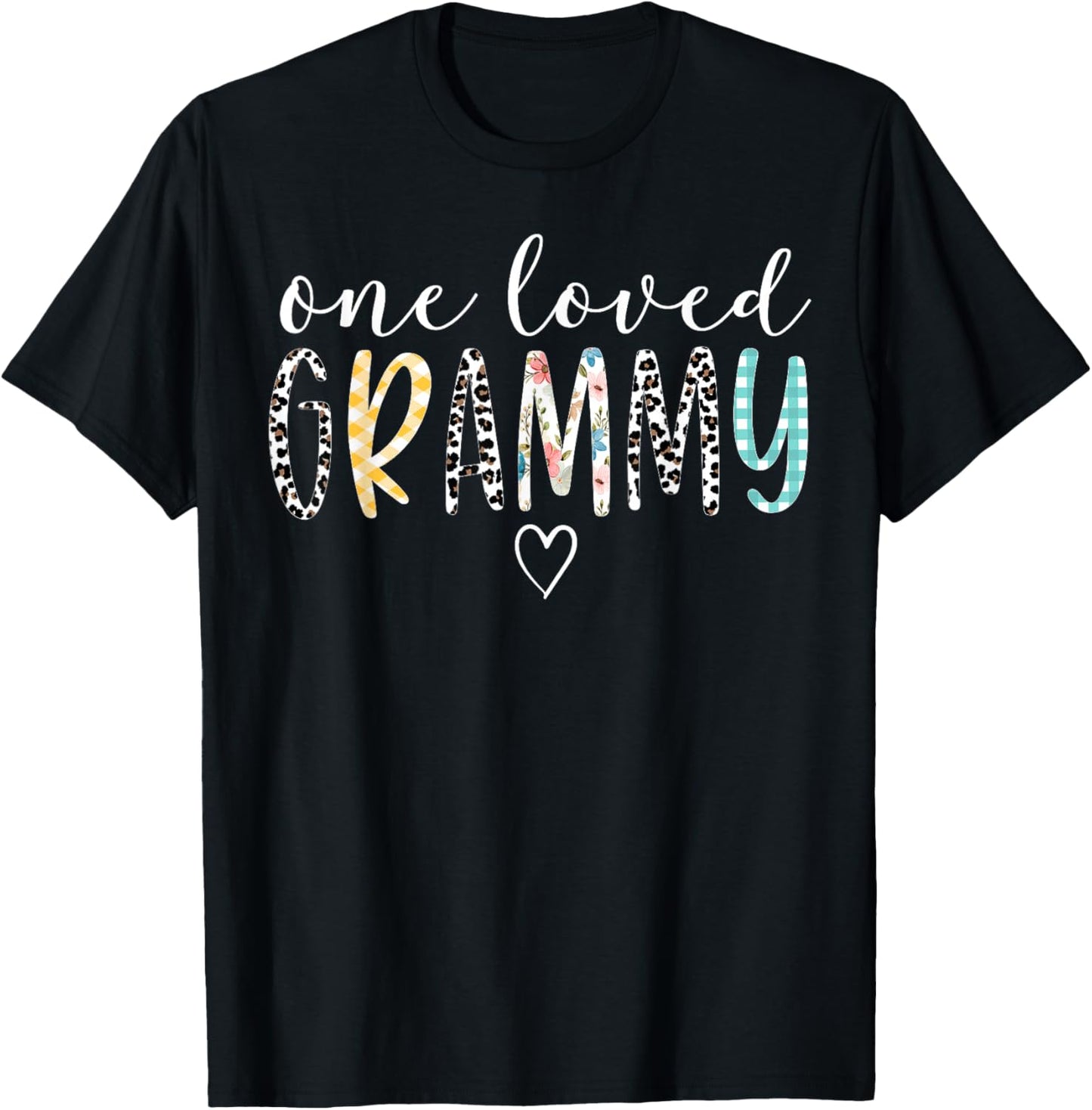 Grammy Gifts Women One Loved Grammy Mother's Day T-Shirt - T-Shirt | Black