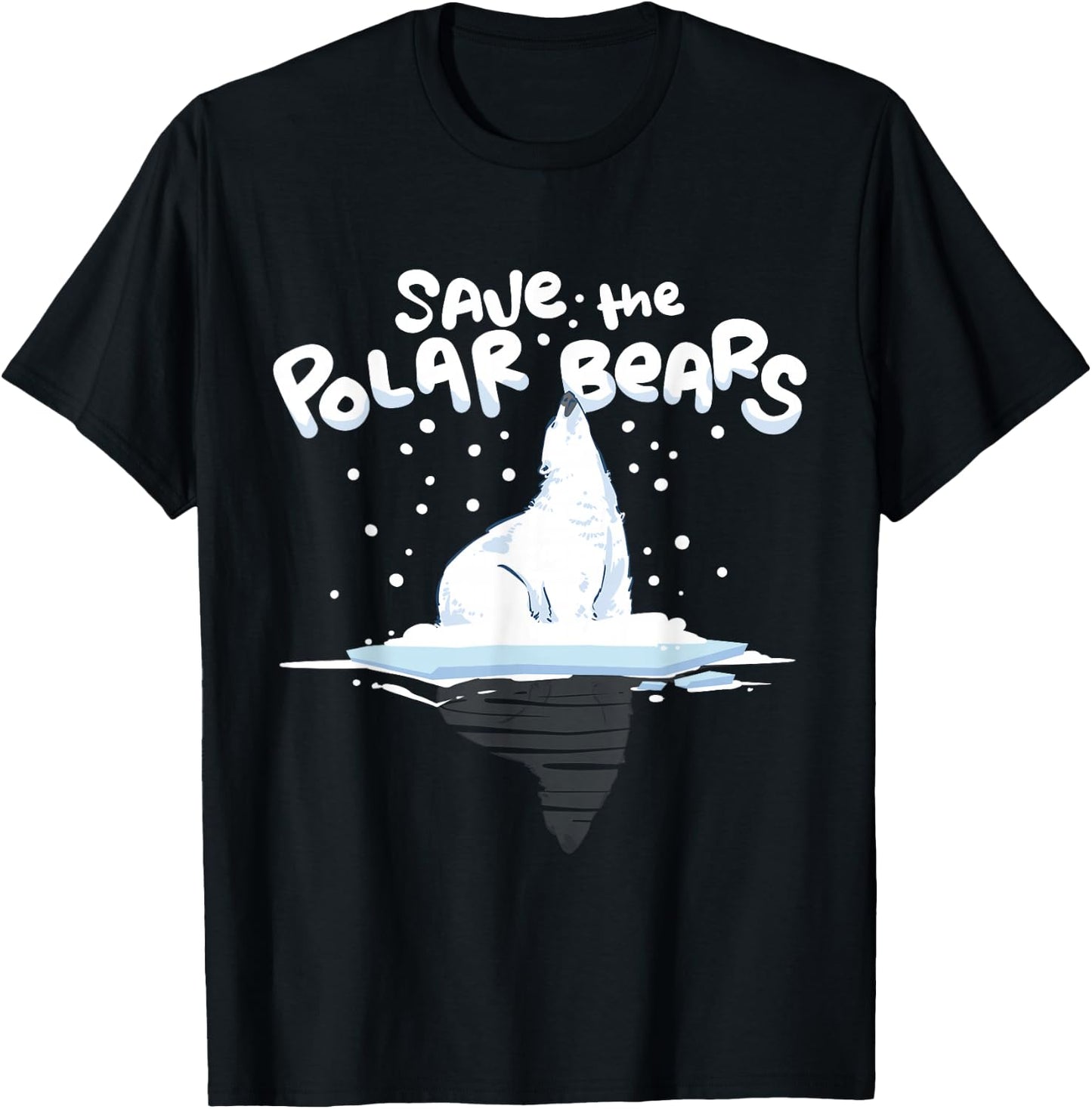 Save the Polar Bears Climate Awareness Earth Day T-Shirt - T-Shirt | Black