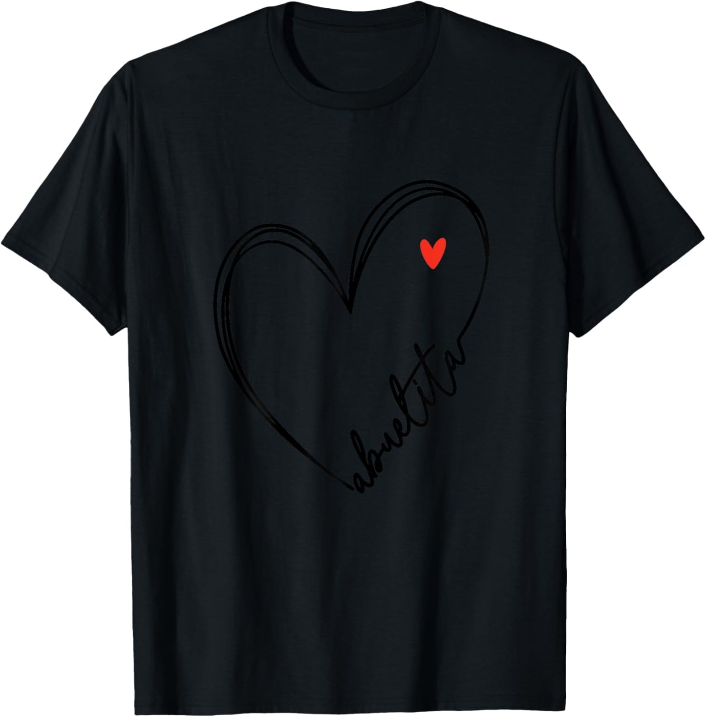 Cute Abuelita With Heart Girl Women Girls Mom Mothers Day T-Shirt - T-Shirt | Black