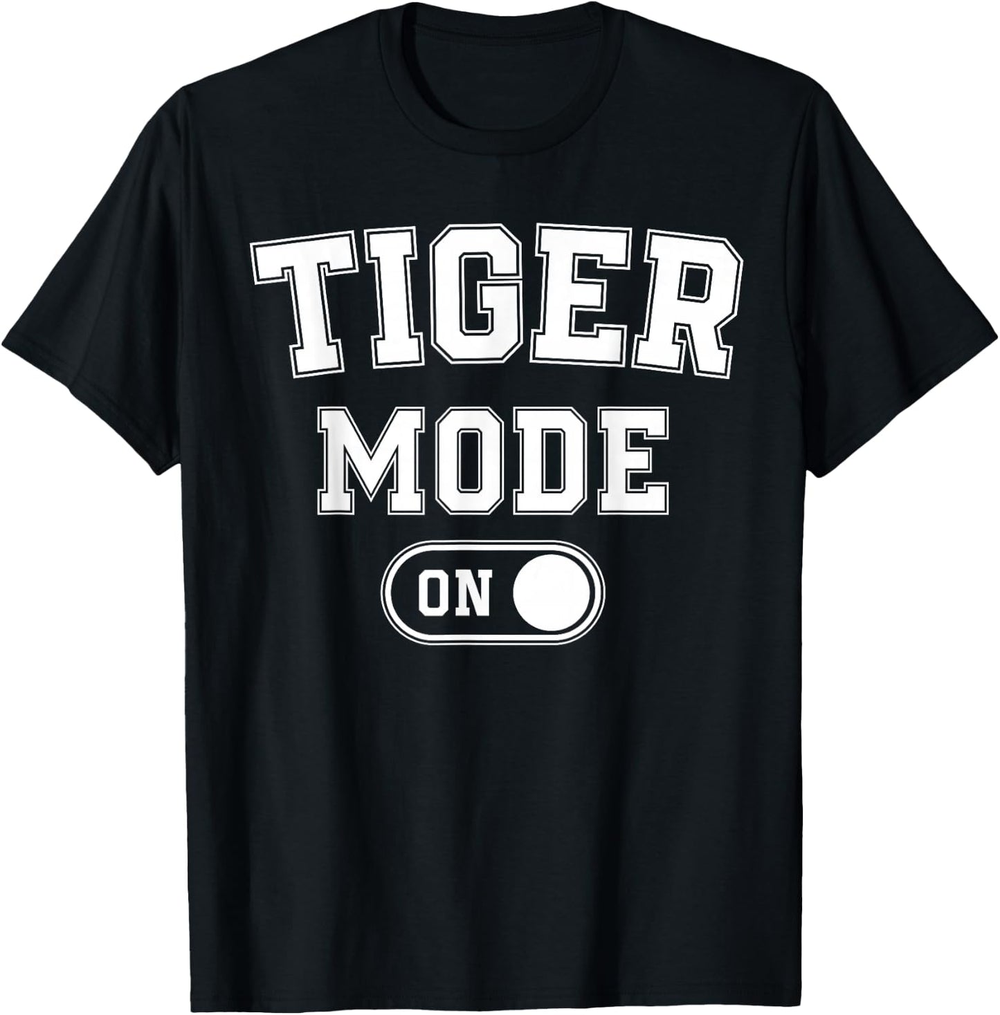 Tiger Mode On Costume Funny Striped Predator Gift Cat Lover T-Shirt - T-Shirt | Black