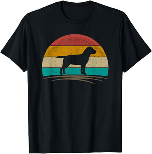 Labrador Retriever Dog Retro Labrador Lover Pet Lab Mom Dad T-Shirt - T-Shirt | Black