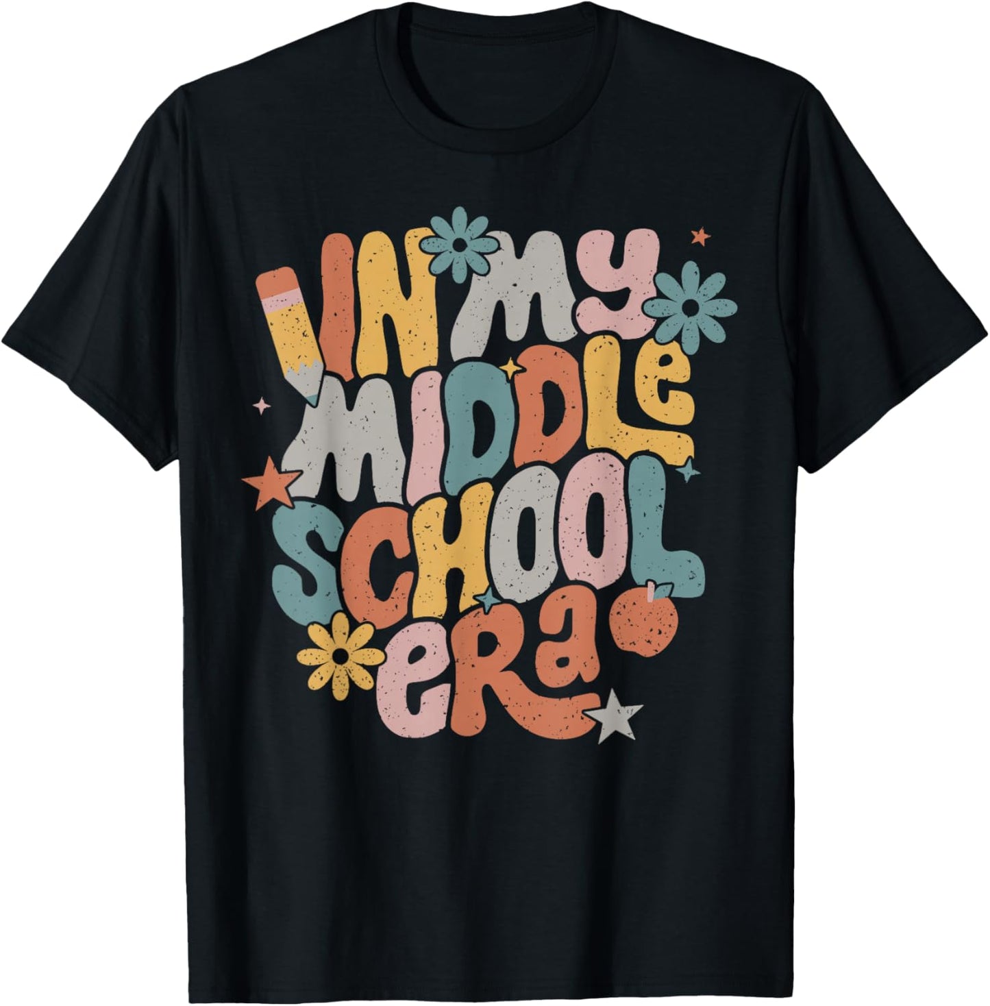 In My Middle School Era 5th Grade Graduation Back To School T-Shirt - T-Shirt | Black