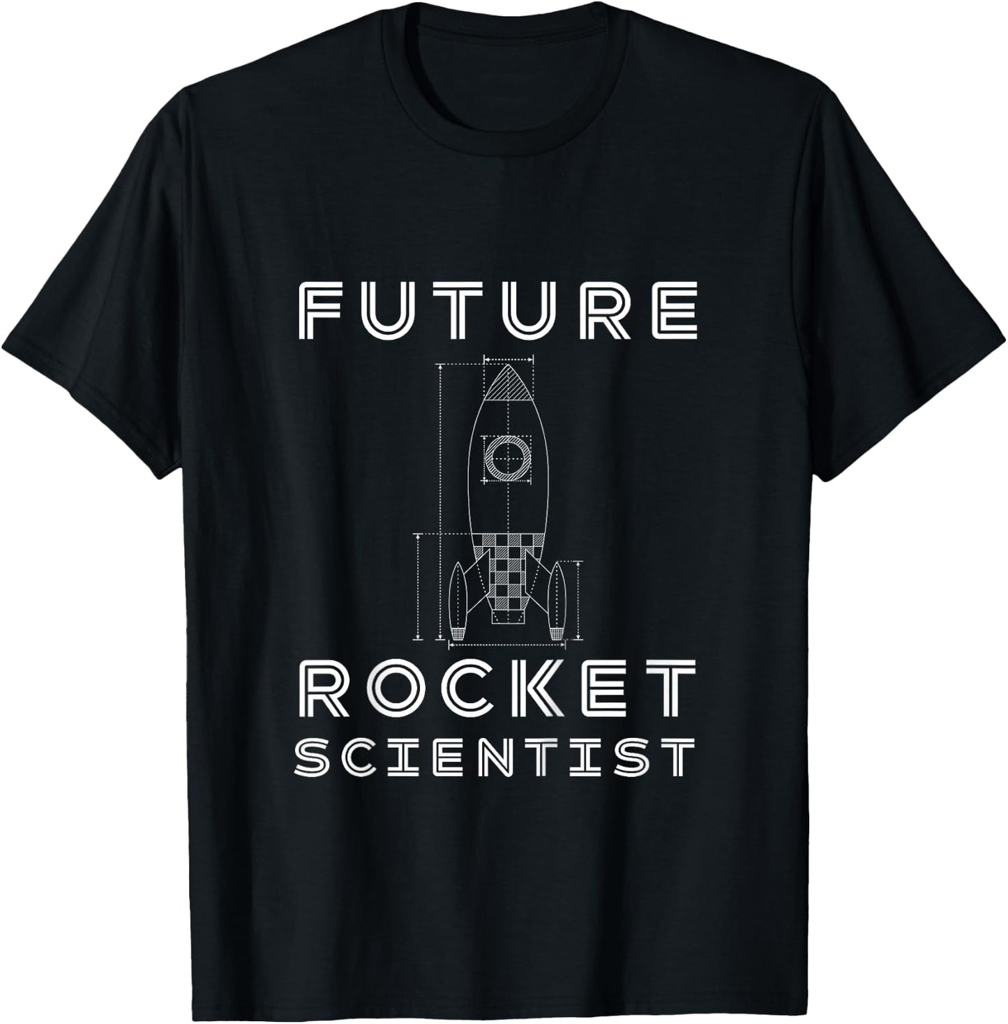 Engineering Gift Boys Girls Kids Future Rocket Scientist T-Shirt - T-Shirt | Black
