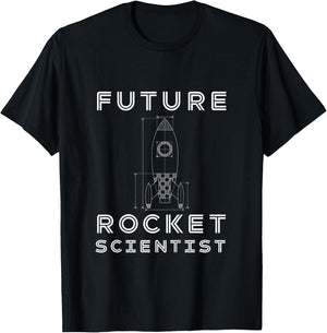 Engineering Gift Boys Girls Kids Future Rocket Scientist T-Shirt - T-Shirt | Black