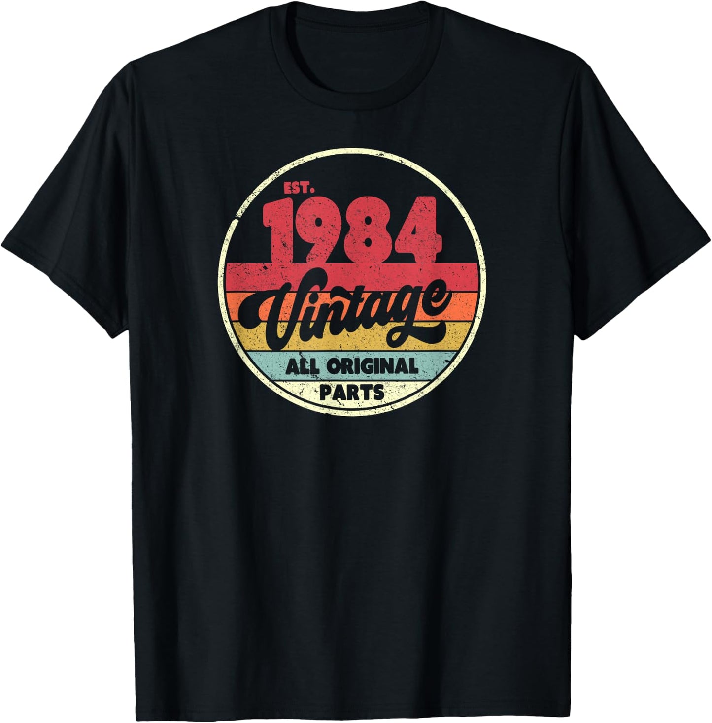 1984 Vintage Shirt, Birthday Gift . Retro Style T-Shirt - T-Shirt | Black