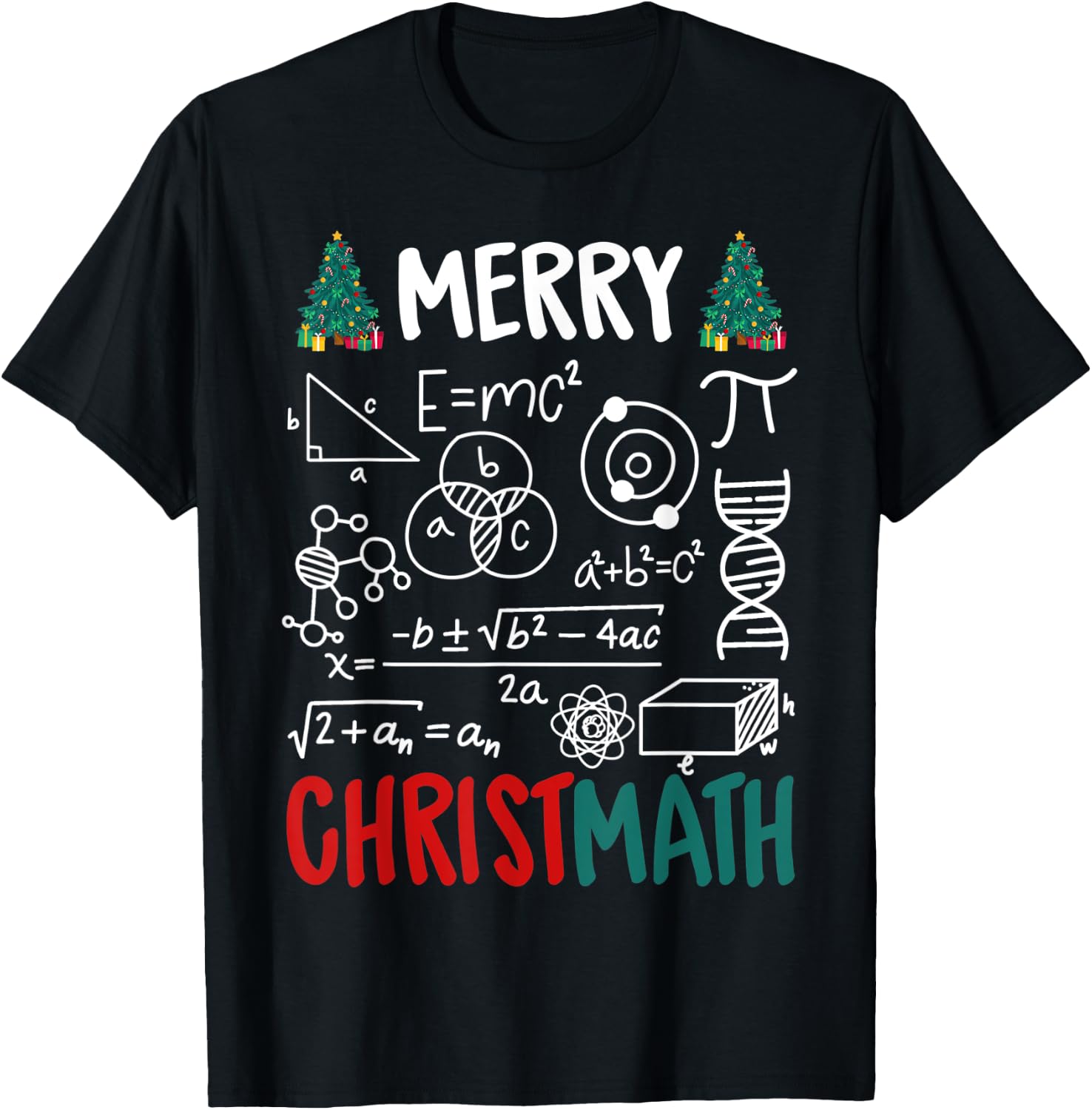 Merry Christmath – Math Christmas for Math Teacher Women Kids T-Shirt - T-Shirt | Black