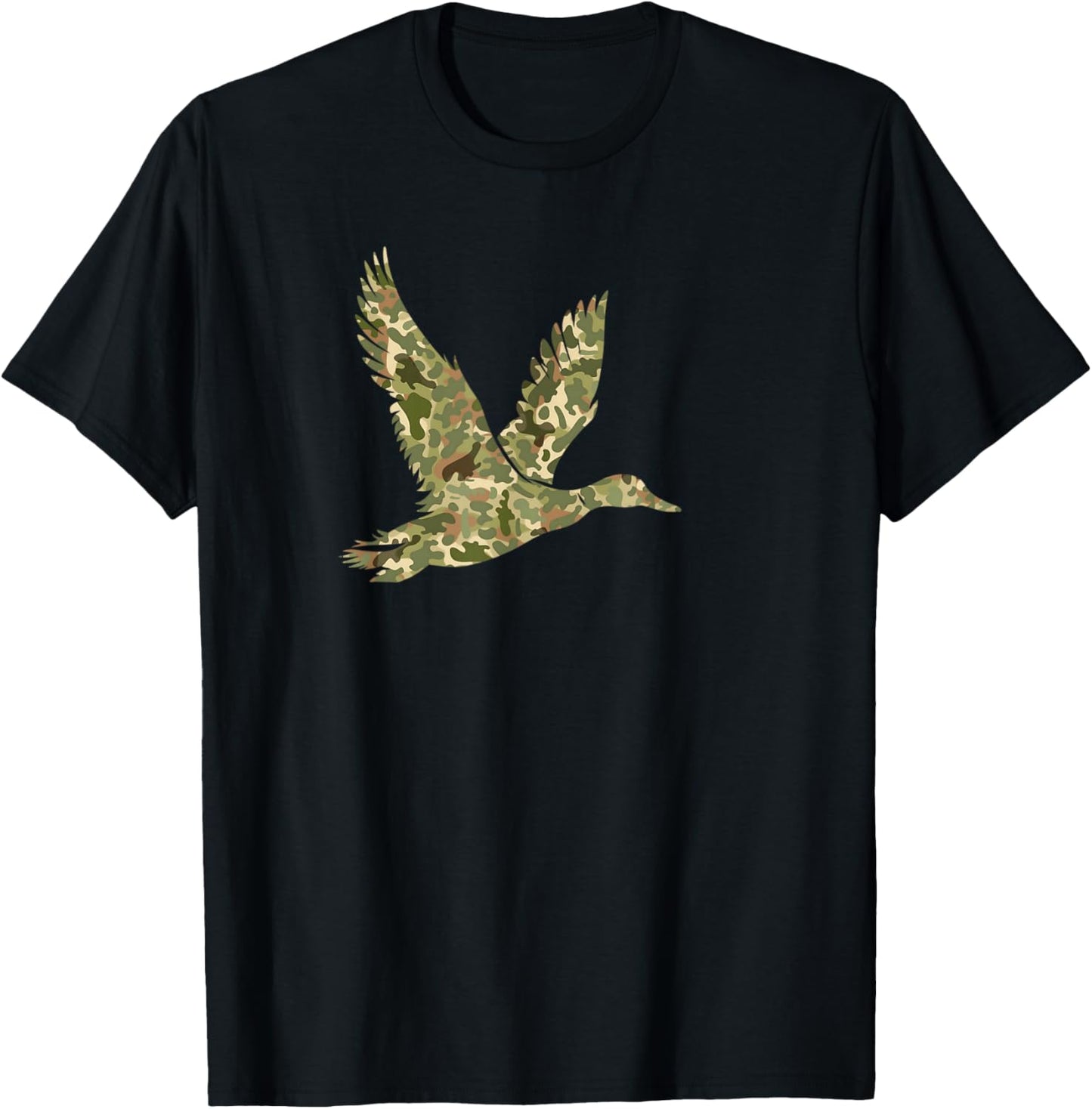 Southern Hunting Dog Duck Camo Vintage Hunter Gifts T-Shirt - T-Shirt | Black