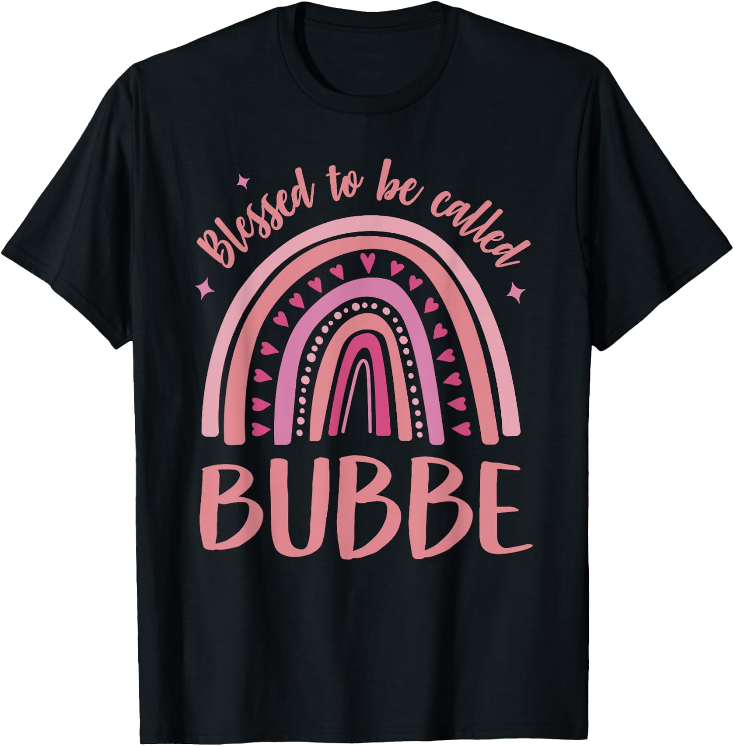 Bubbe for Grandma Women Mothers Day Blessed Bubbe T-Shirt - T-Shirt | Black