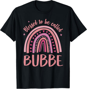Bubbe for Grandma Women Mothers Day Blessed Bubbe T-Shirt - T-Shirt | Black