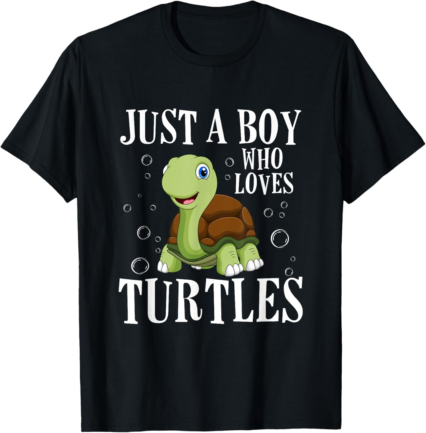 Just a boy who loves turtles turtle T-Shirt - T-Shirt | Black