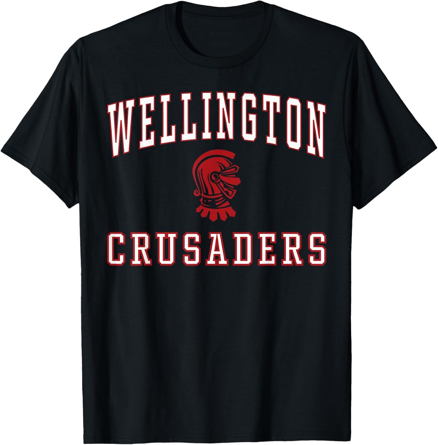 Wellington High School Crusaders C1 T-Shirt - T-Shirt | Black