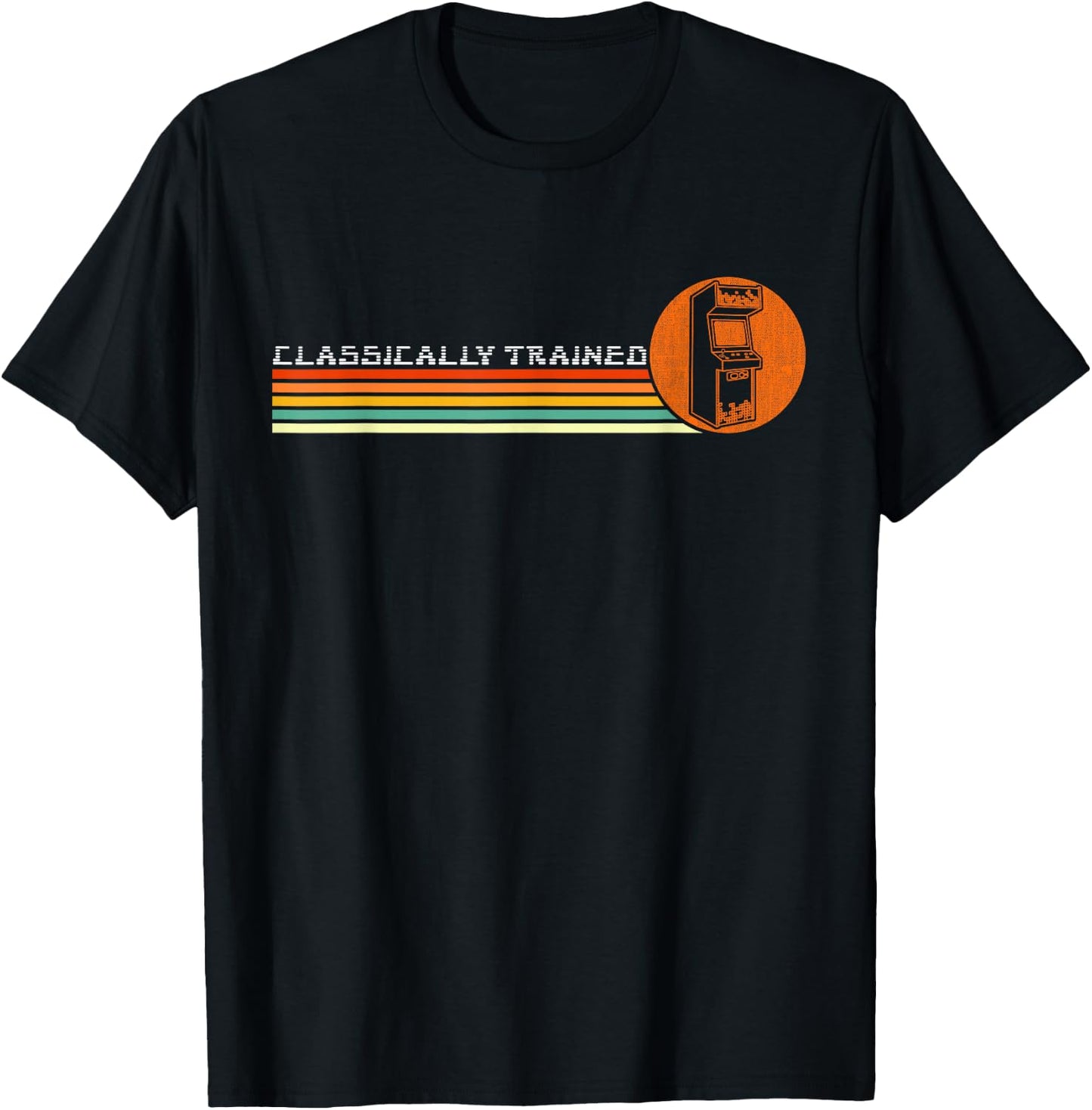 80s Video Game Vintage Retro Arcade Classically Trained T-Shirt - T-Shirt | Black