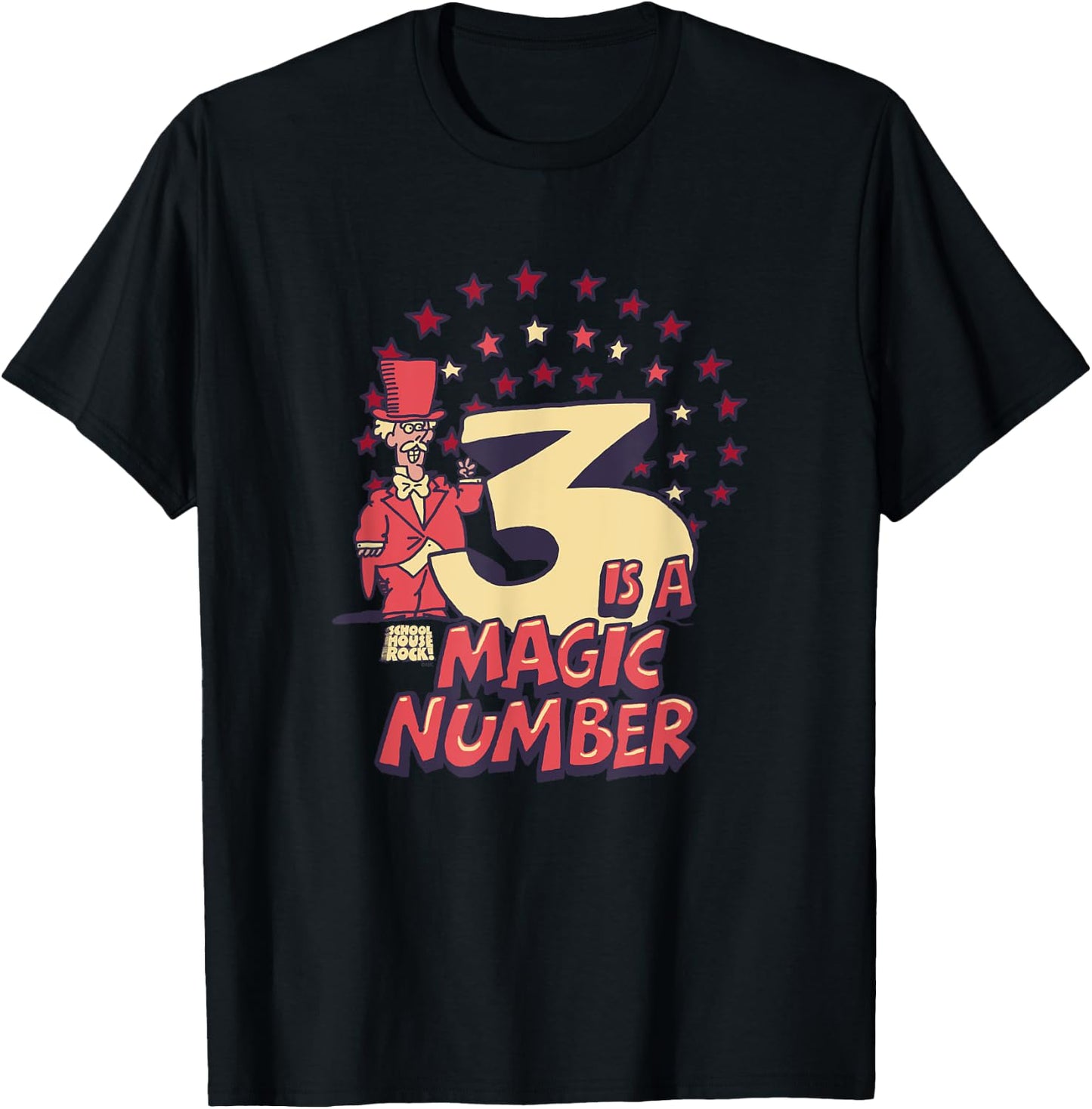 Ripple Junction x Schoolhouse Rock 3 is A Magic Number Math T-Shirt - T-Shirt | Black