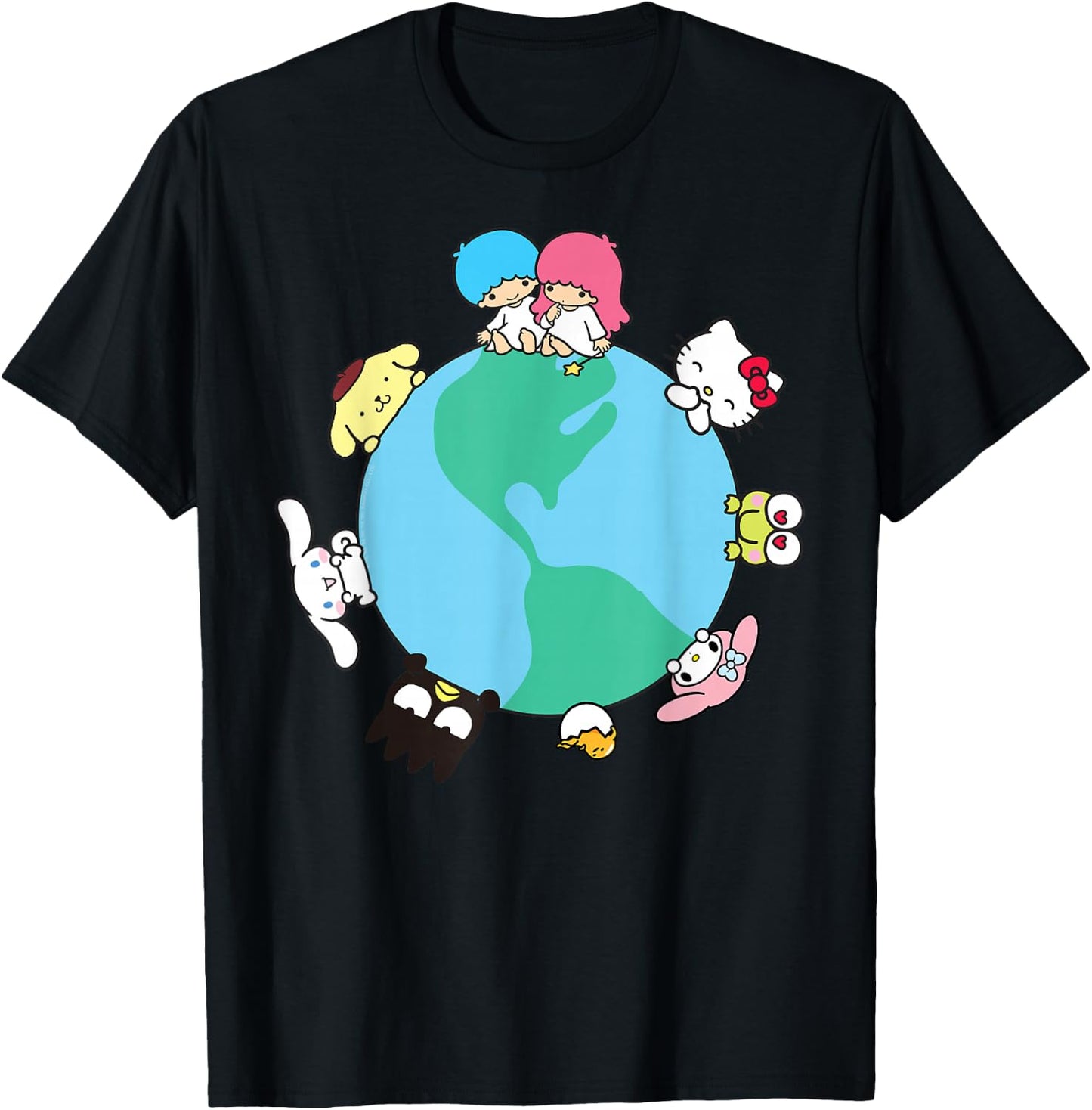 Hello Kitty and Friends Sanrio Earth T-Shirt - T-Shirt | Black