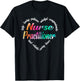 Nurse Practitioner Heart Word Cloud Watercolor Rainbow T-Shirt - T-Shirt | Black
