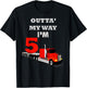 Birthday 5 yr Old Trucks Semi Truck 5th Birthday T-Shirt - T-Shirt | Black