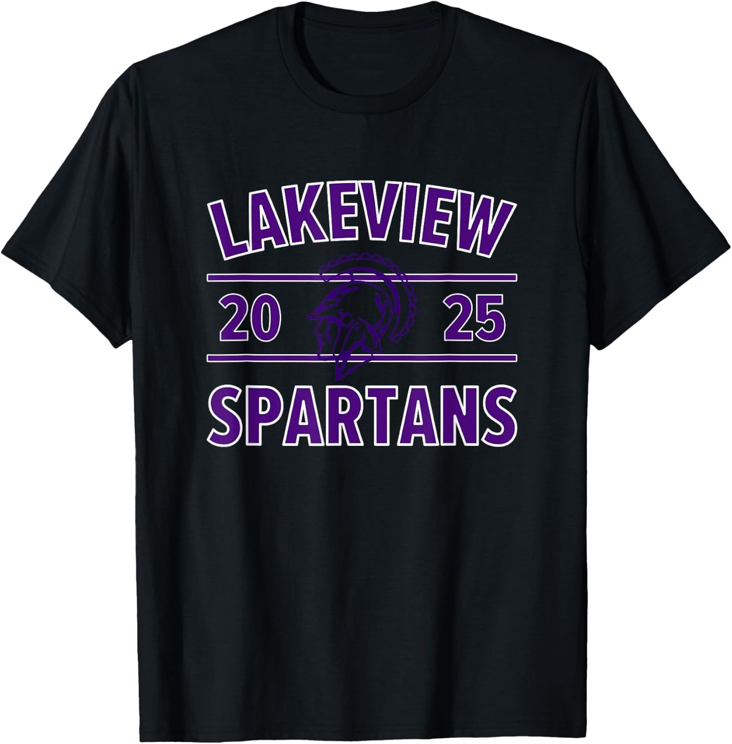 Lakeview Spartans Logo 2025 HS T-Shirt - T-Shirt | Black