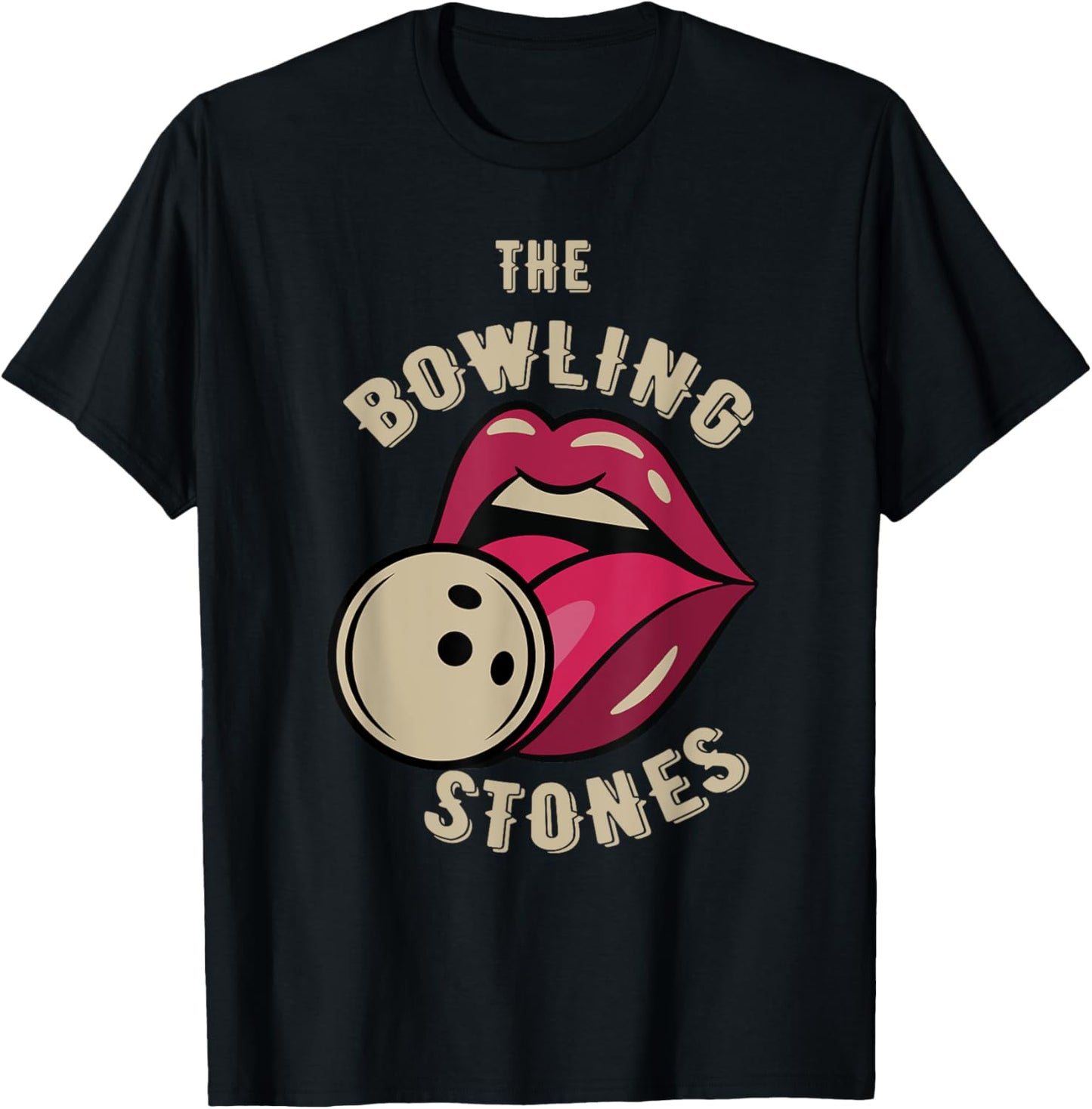Funny Pun Bowling Stone T-Shirt - T-Shirt | Black