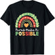 Paras Make It Possible Paraprofessional Rainbow Heart Cute T-Shirt - T-Shirt | Black