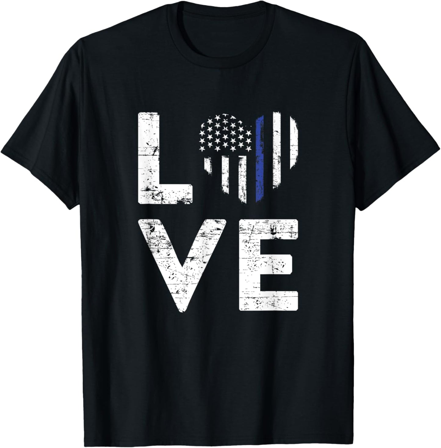 Policeman Valentines Day Gift Law Enforcement Police T-Shirt - T-Shirt | Black