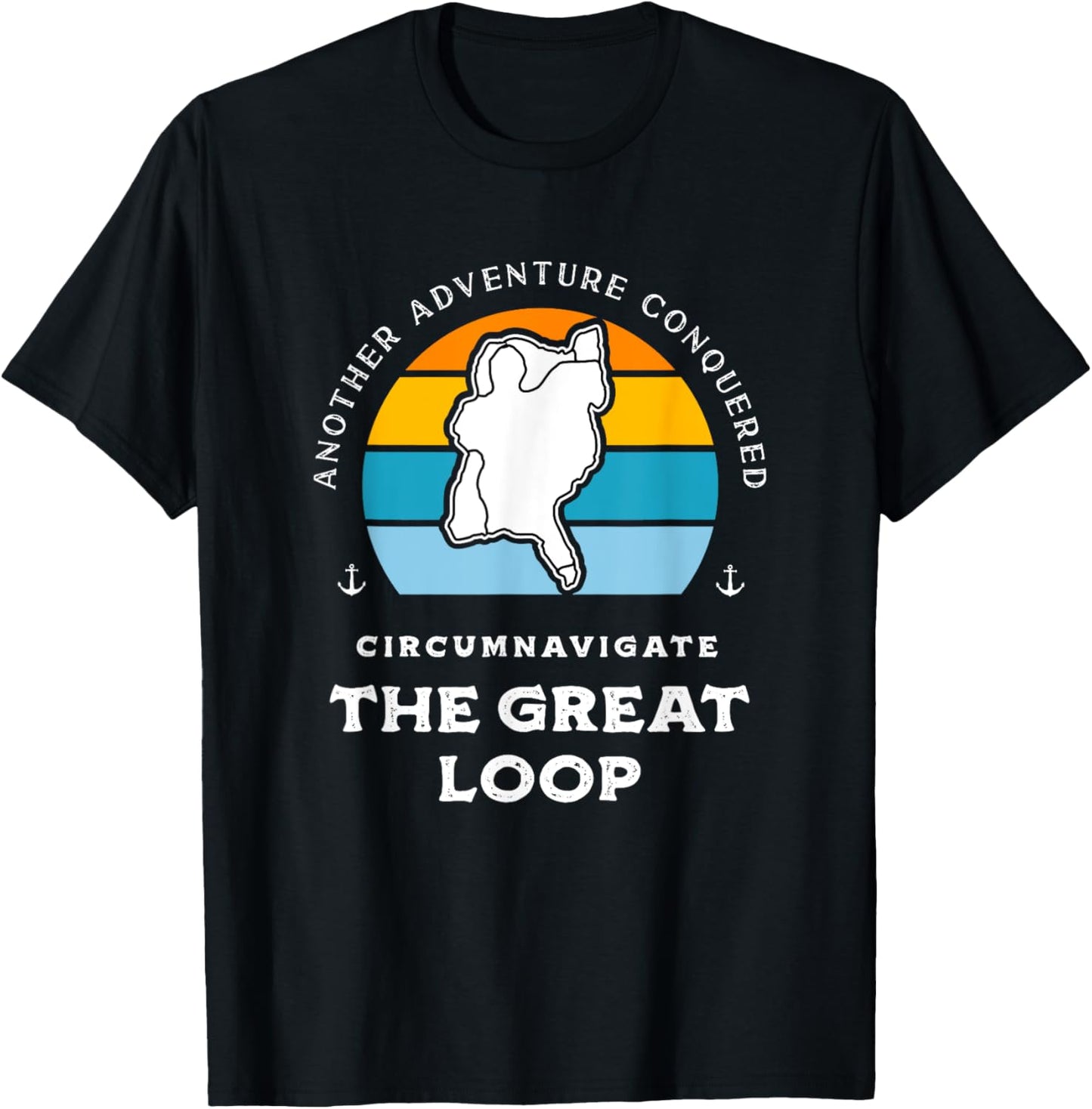 Great Loop Challenge Looper Adventure Conquered T-Shirt - T-Shirt | Black