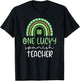 One Lucky Spanish Teacher Funny St Patrick's Day T-Shirt - T-Shirt | Black