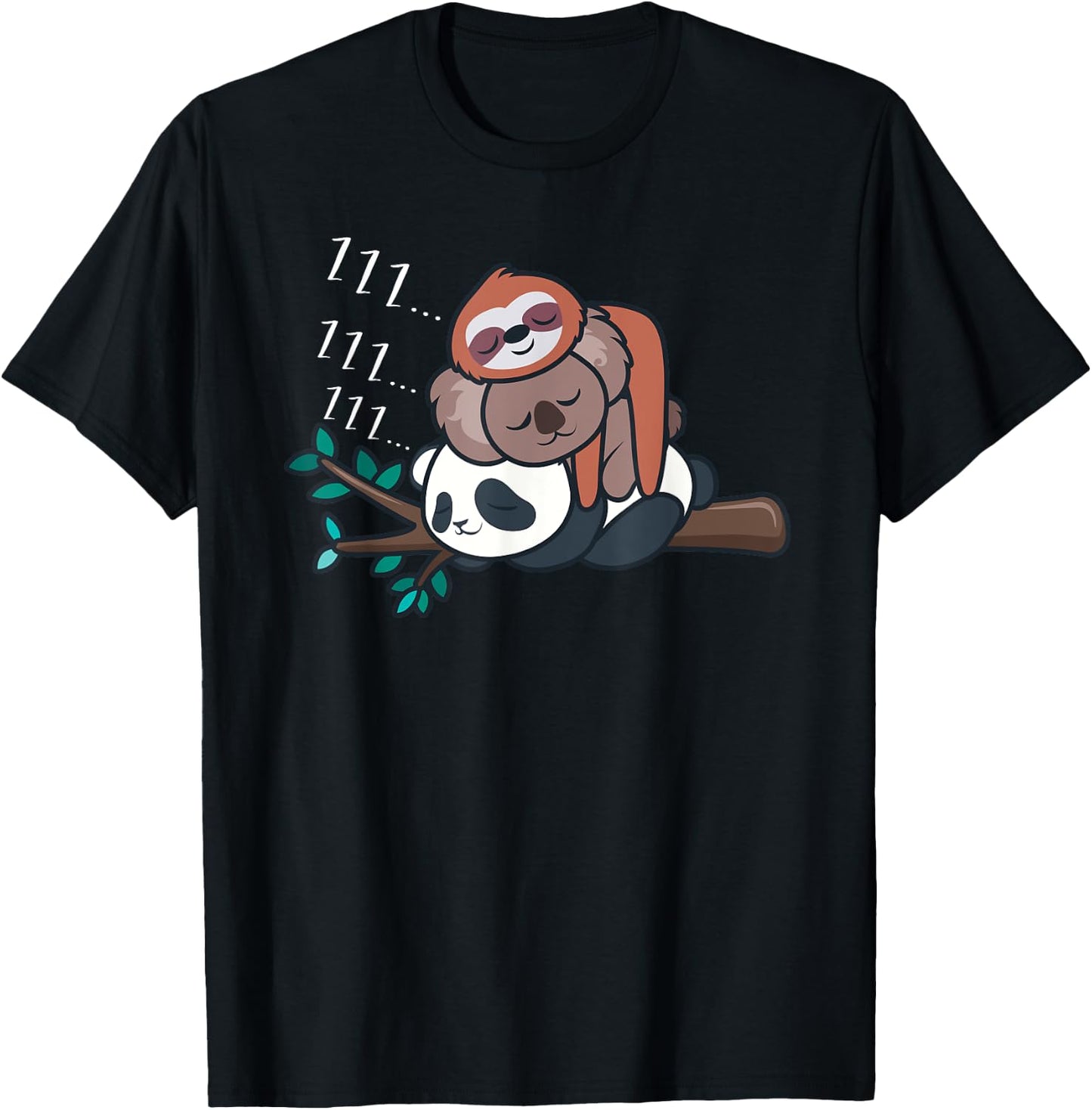 Panda Shirt Men Women Kid Panda Lover Gift Panda Koala Sloth T-Shirt - T-Shirt | Black