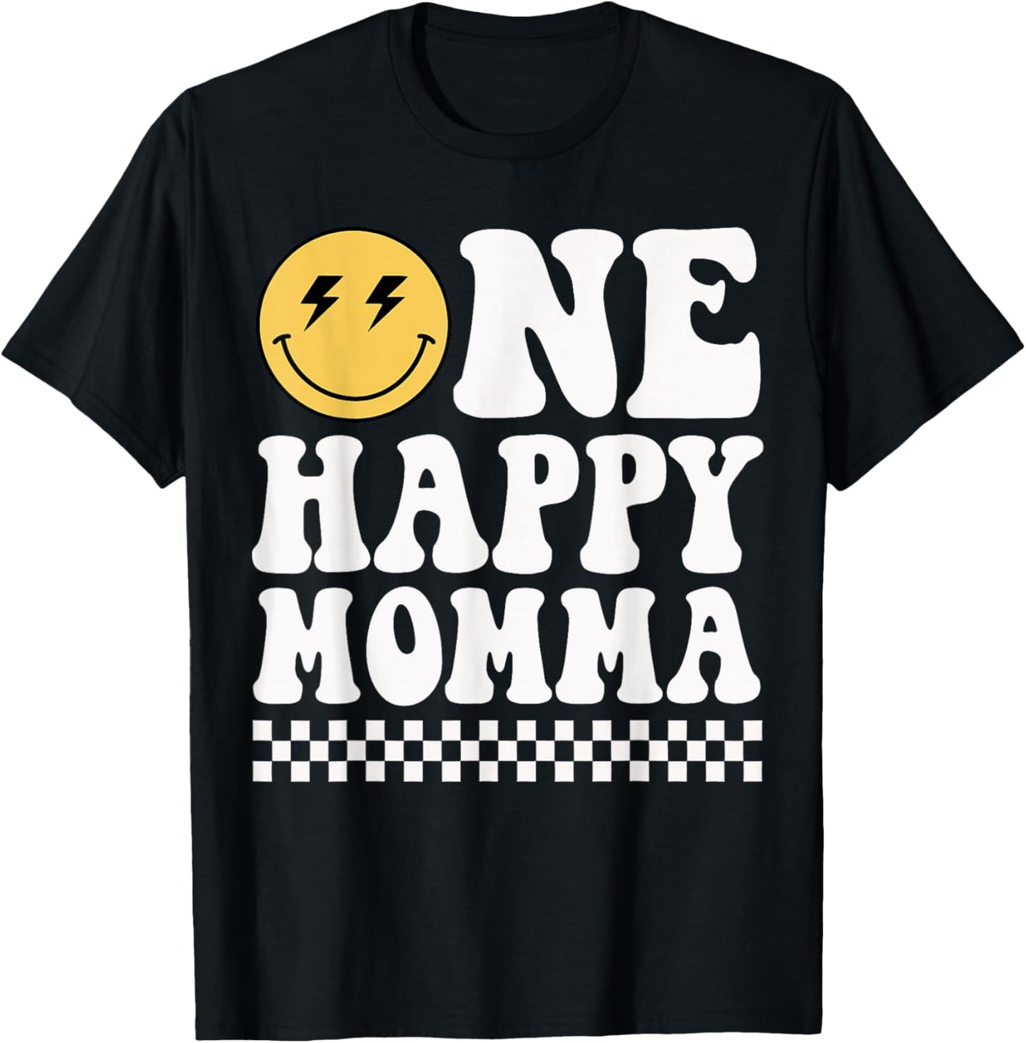 One Happy Dude Momma 1st Birthday Family Matching T-Shirt - T-Shirt | Black