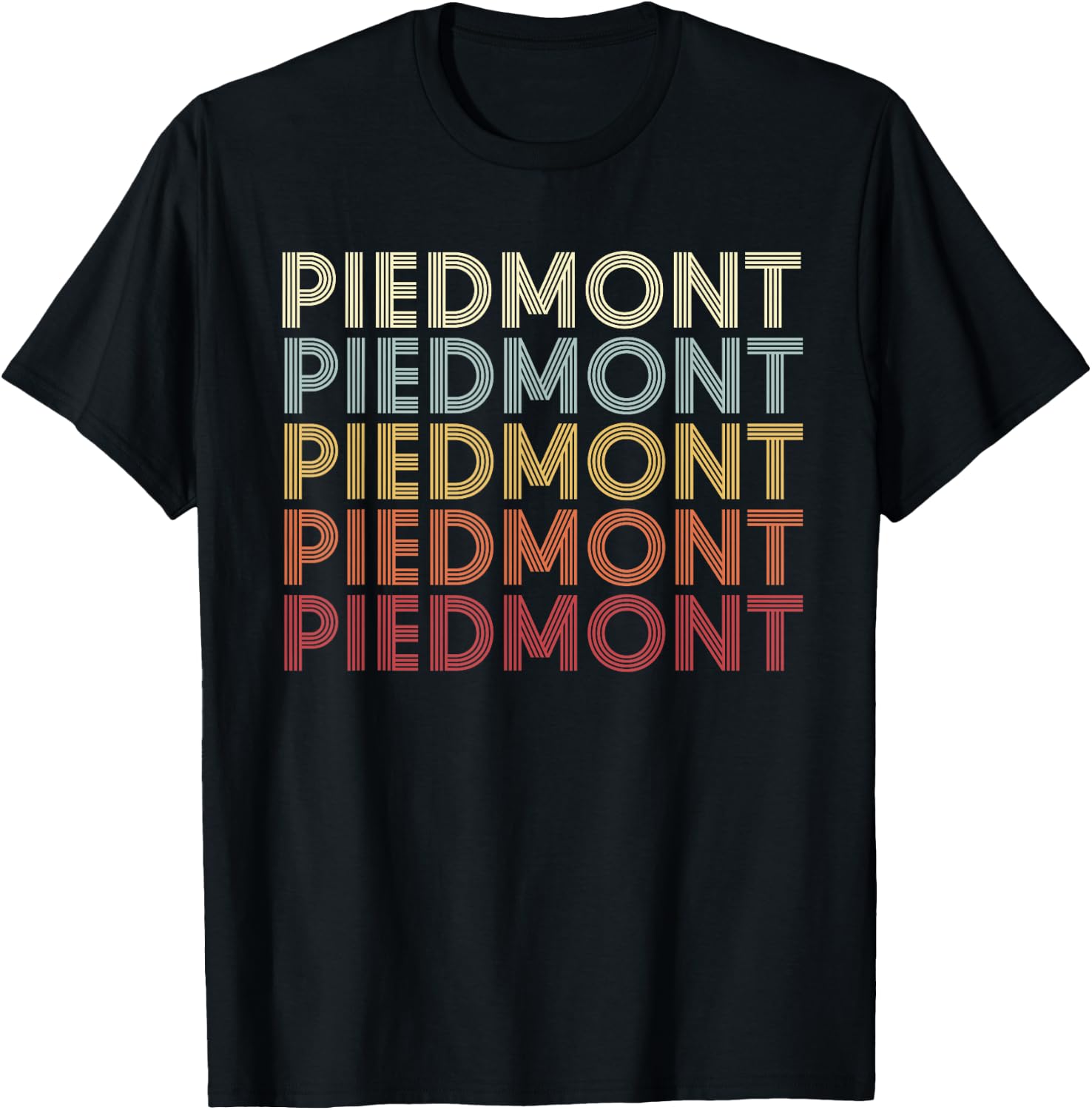 Piedmont South Carolina Piedmont SC Retro Vintage Text T-Shirt - T-Shirt | Black