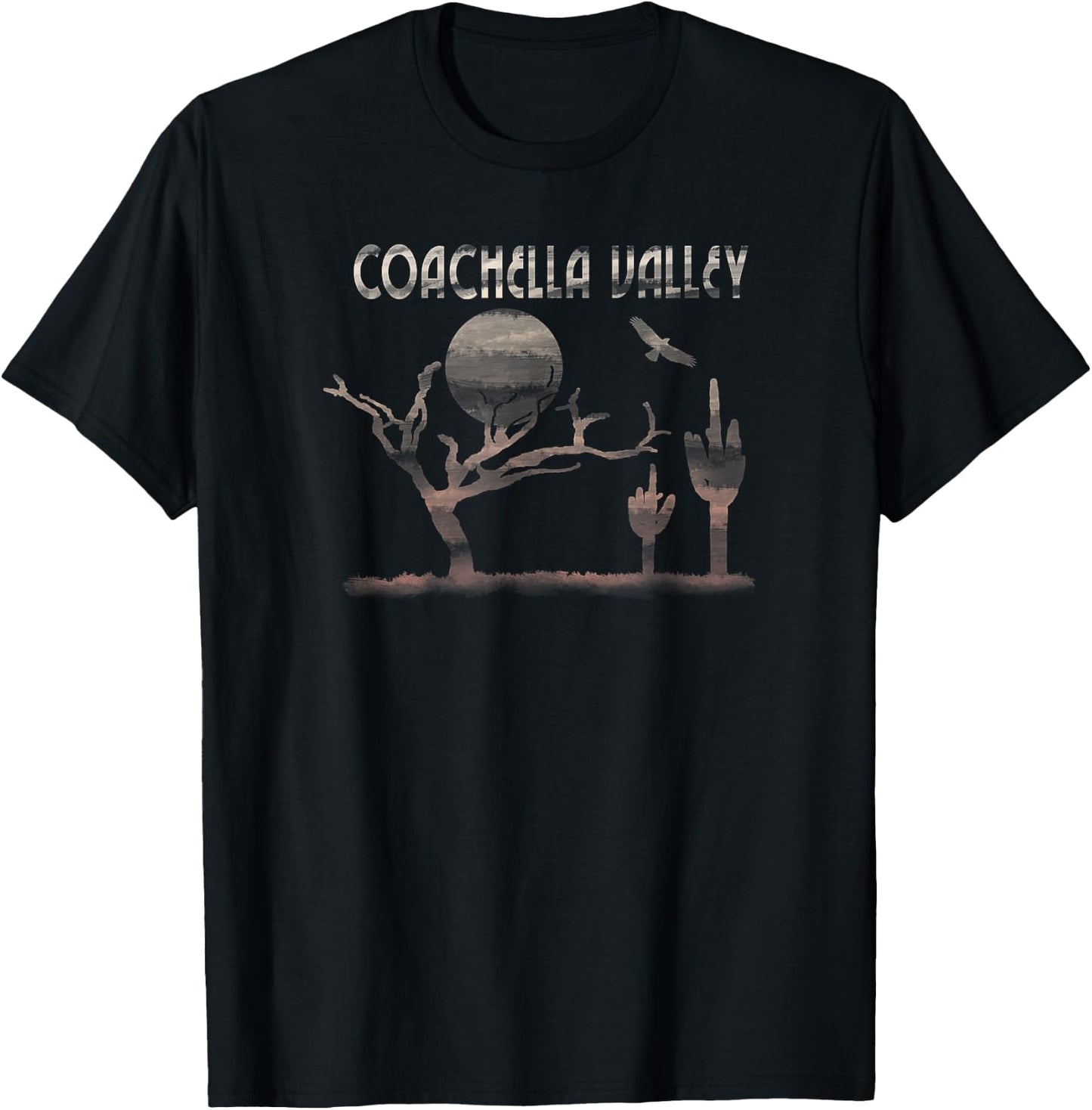 Coachella Valley Vintage Desert Print T-Shirt - T-Shirt | Black
