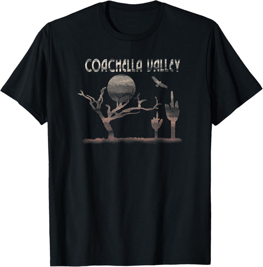 Coachella Valley Vintage Desert Print T-Shirt - T-Shirt | Black