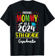 Funny Proud Mommy of a Class of 2024 5th Grade Graduate T-Shirt - T-Shirt | Black