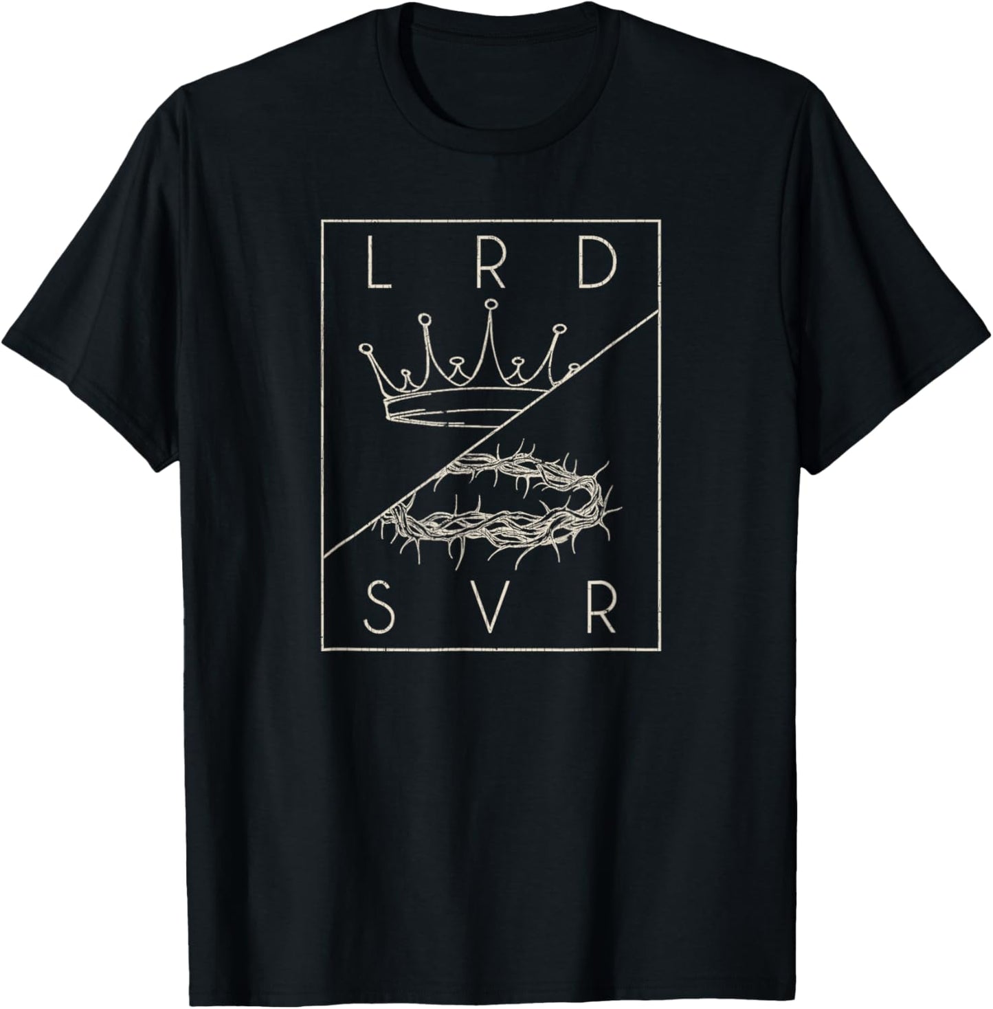 Vintage Retro Jesus Christian Lord & Savior graphic T-Shirt - T-Shirt | Black