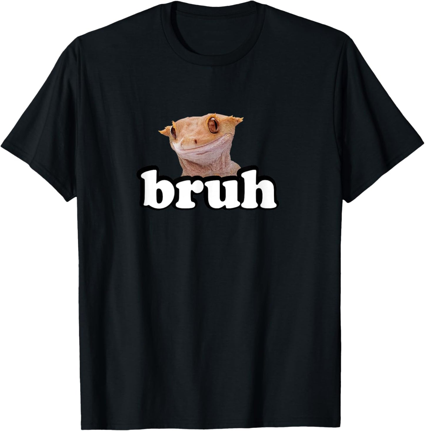 Pet Lizard Bruh Crested Gecko Lover T-Shirt - T-Shirt | Black