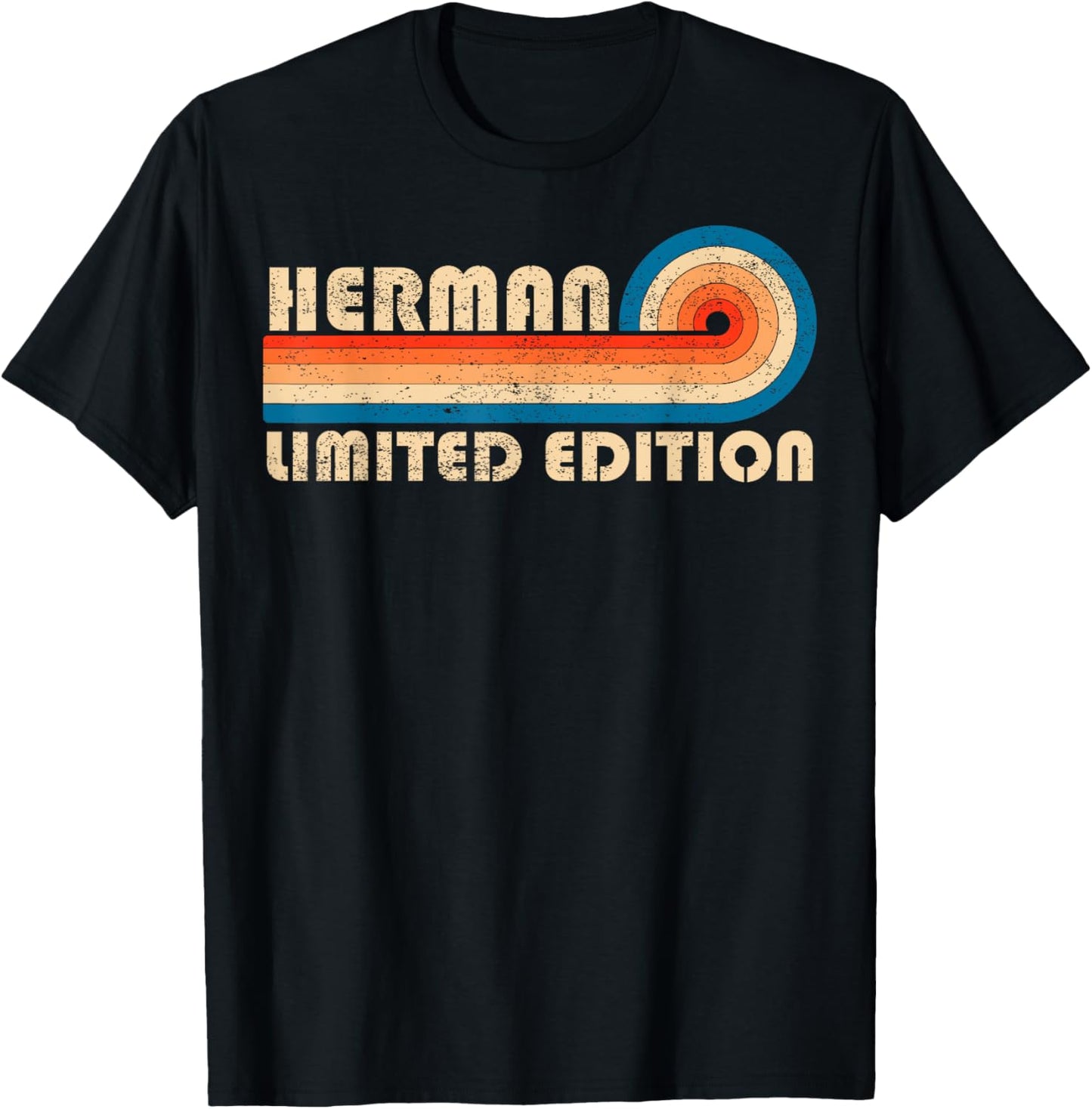 HERMAN First Name Funny Retro Vintage Birthday T-Shirt - T-Shirt | Black