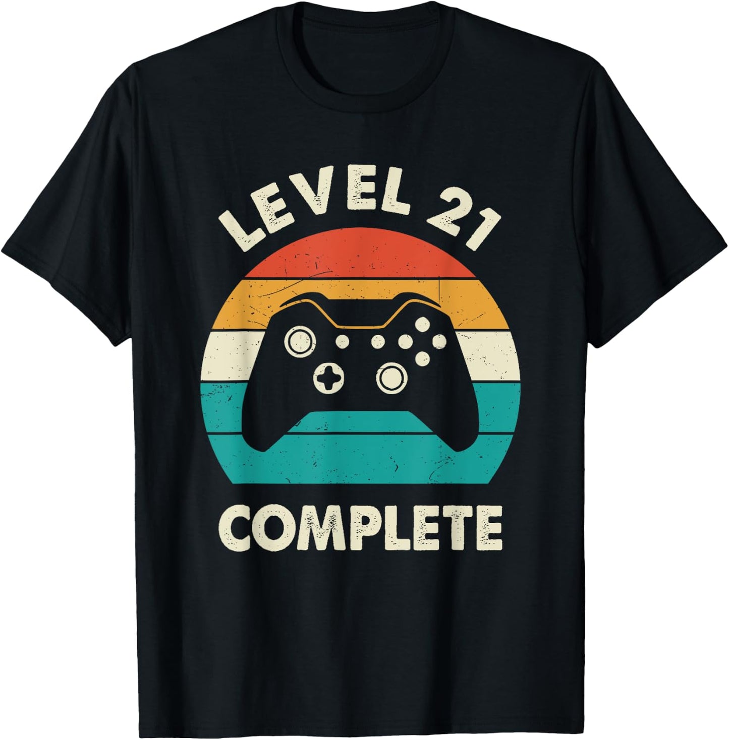 Level 21 Complete 21st Funny Wedding Anniversary For Couples T-Shirt - T-Shirt | Black