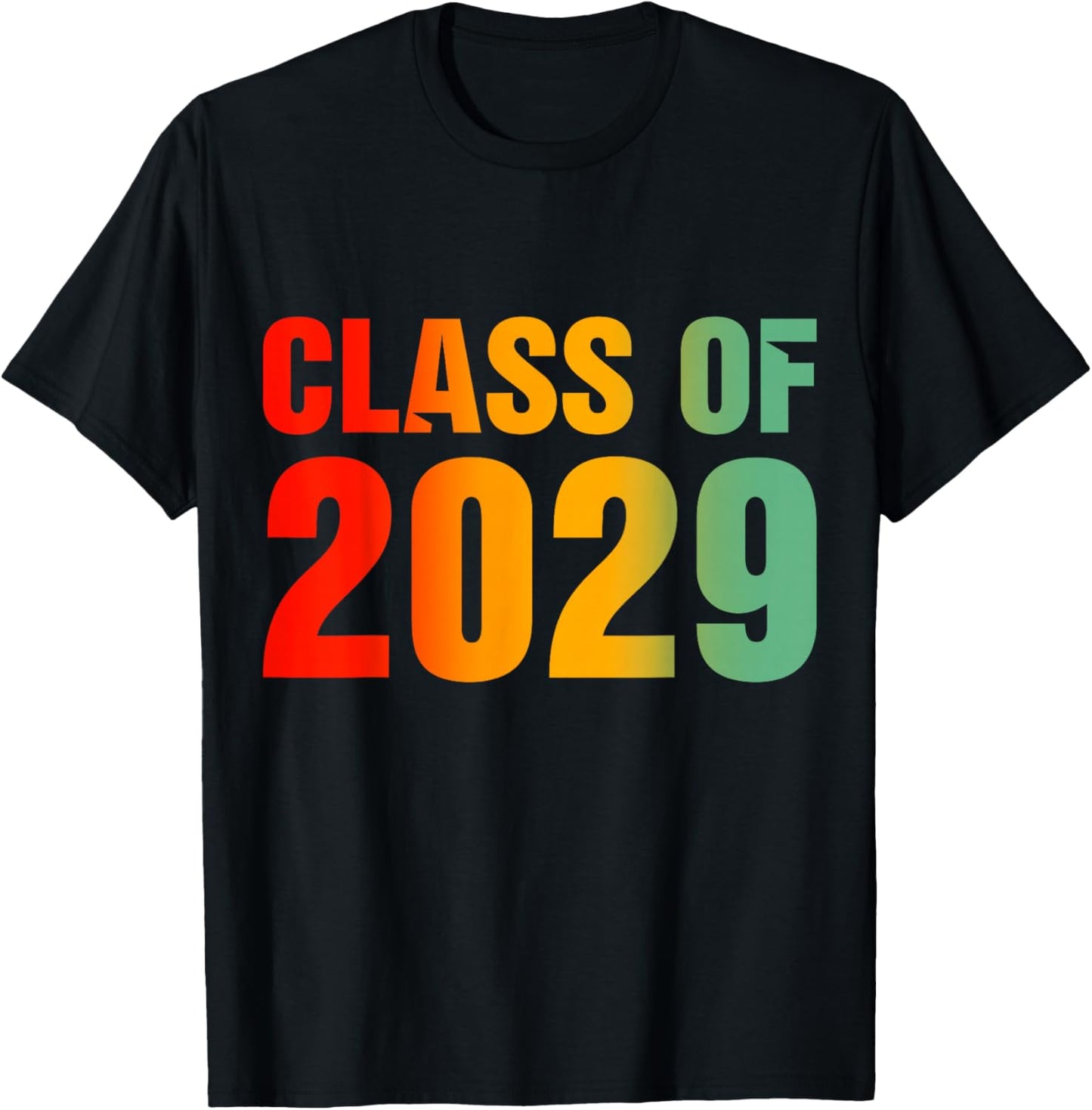Class Of 2029 Grow With Me Graduation First Day Of School T-Shirt - T-Shirt | Black