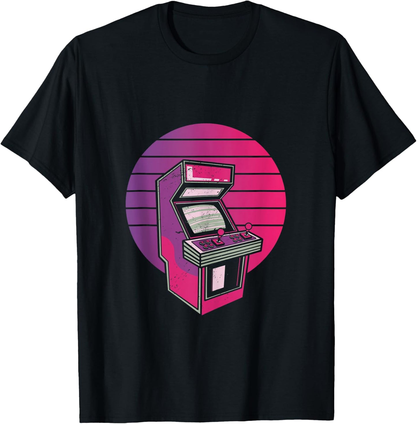 Aesthetic Video Gaming Arcade Game Machine 80s Style Gamer T-Shirt - T-Shirt | Black