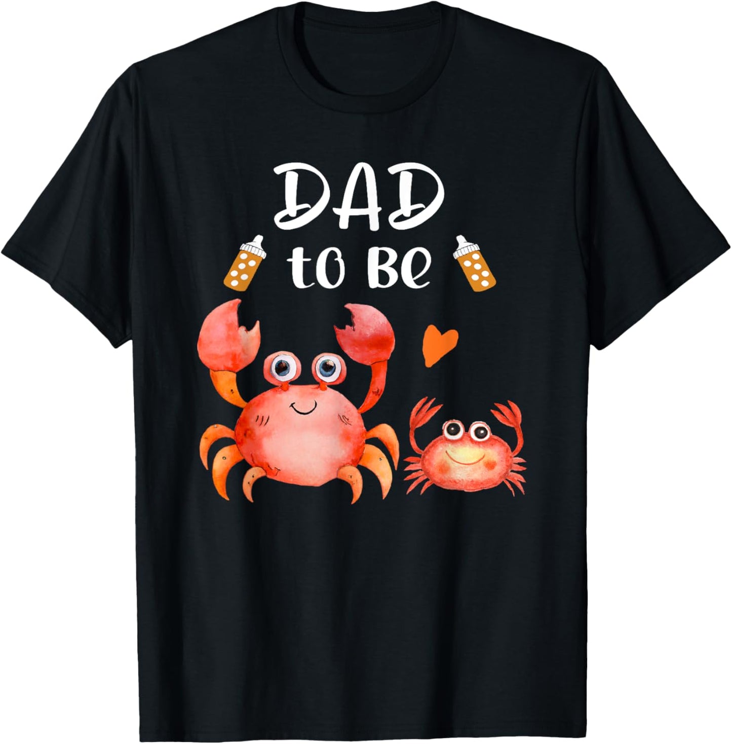 Dad To Be Crab Baby Shower For Boy Or Girl Ocean Animal T-Shirt - T-Shirt | Black