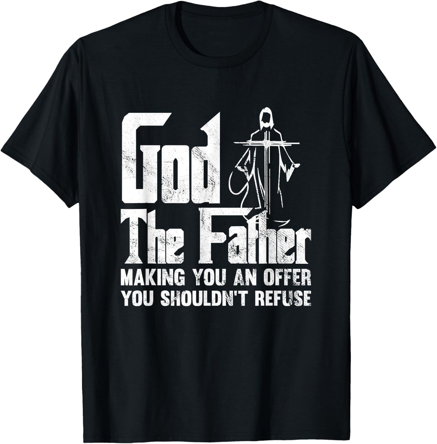 God The Father | Religious Christian Cross T-Shirt - T-Shirt | Black