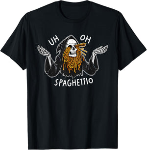 Uh Oh Spaghettio Halloween - -Adults, Black, Small, Short Sleeve, , Halloween novelty T-Shirt - T-Shirt | Black