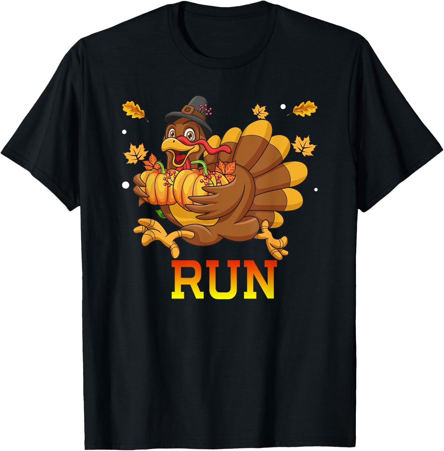 Turkey Run Costume Thanksgiving Running Turkey Trot T-Shirt - T-Shirt | Black