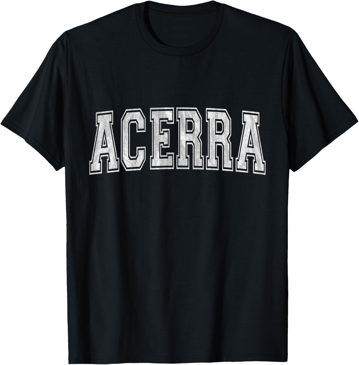 Acerra Italy - Acerra Varsity Logo - Acerra Italia T-Shirt - T-Shirt | Black