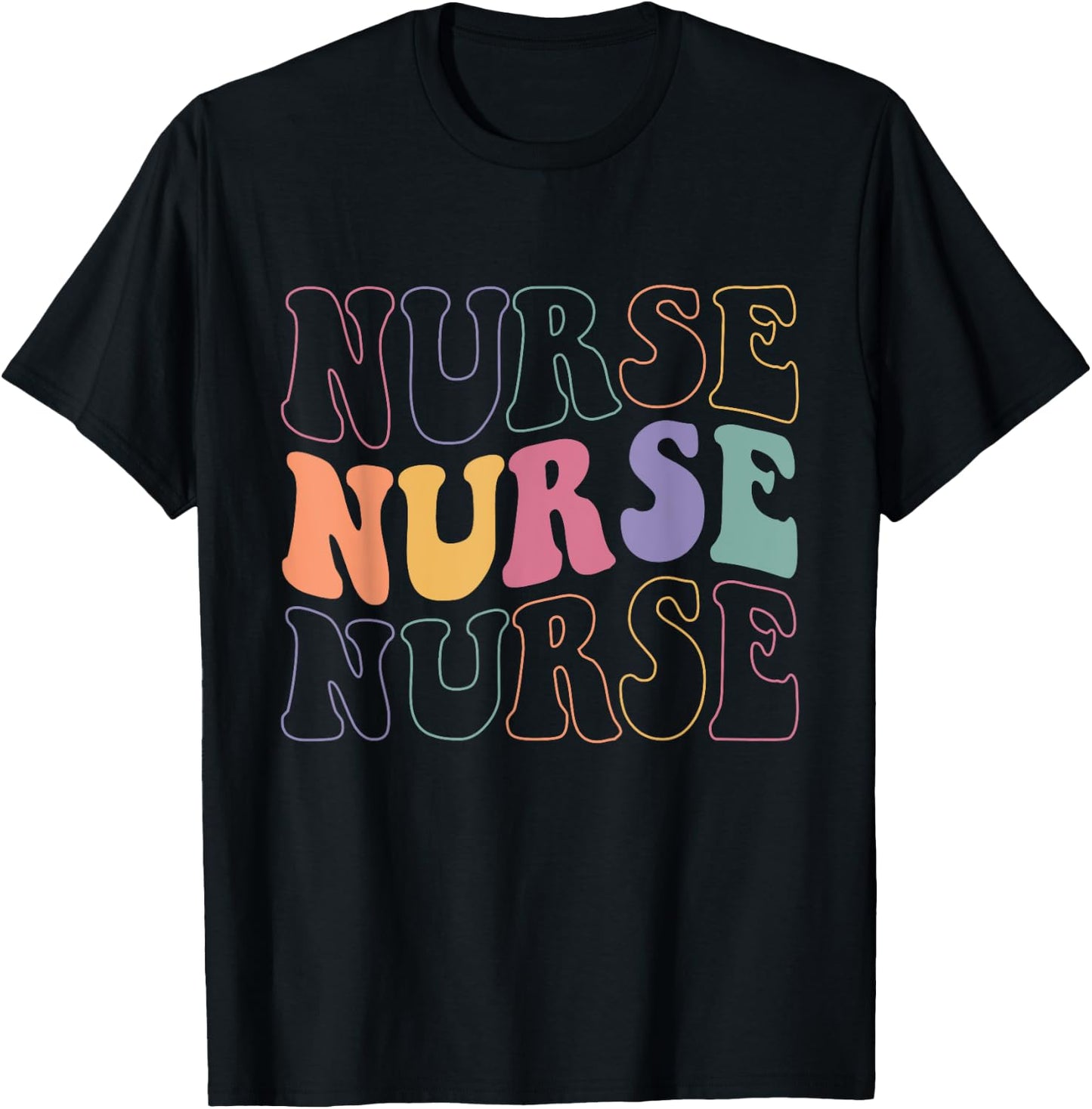 Groovy Nurse Women School Nurse RN ICU ER Pediatric T-Shirt - T-Shirt | Black