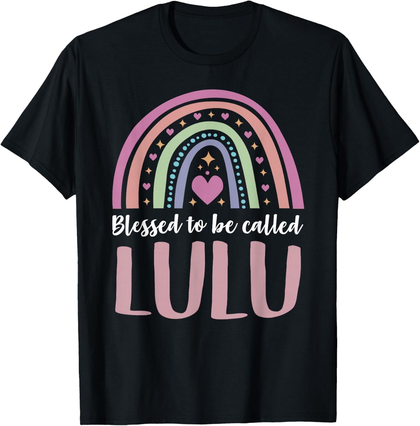 Lulu Shirt for Grandma Women Mothers Day Blessed Lulu T-Shirt - T-Shirt | Black