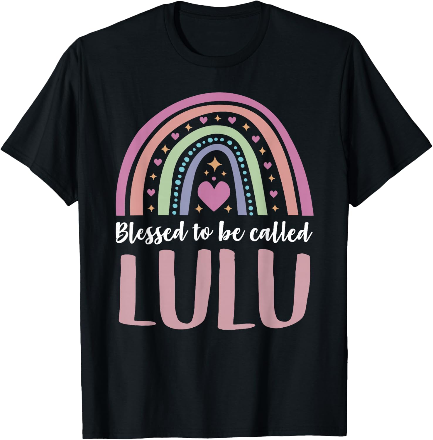 Lulu Shirt for Grandma Women Mothers Day Blessed Lulu T-Shirt - T-Shirt | Black