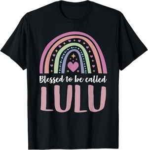 Lulu Shirt for Grandma Women Mothers Day Blessed Lulu T-Shirt - T-Shirt | Black