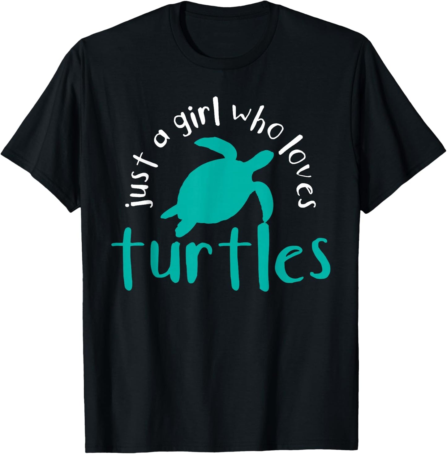 Turtle For Girls Who Love Turtles Gift Diving Present T-Shirt - T-Shirt | Black