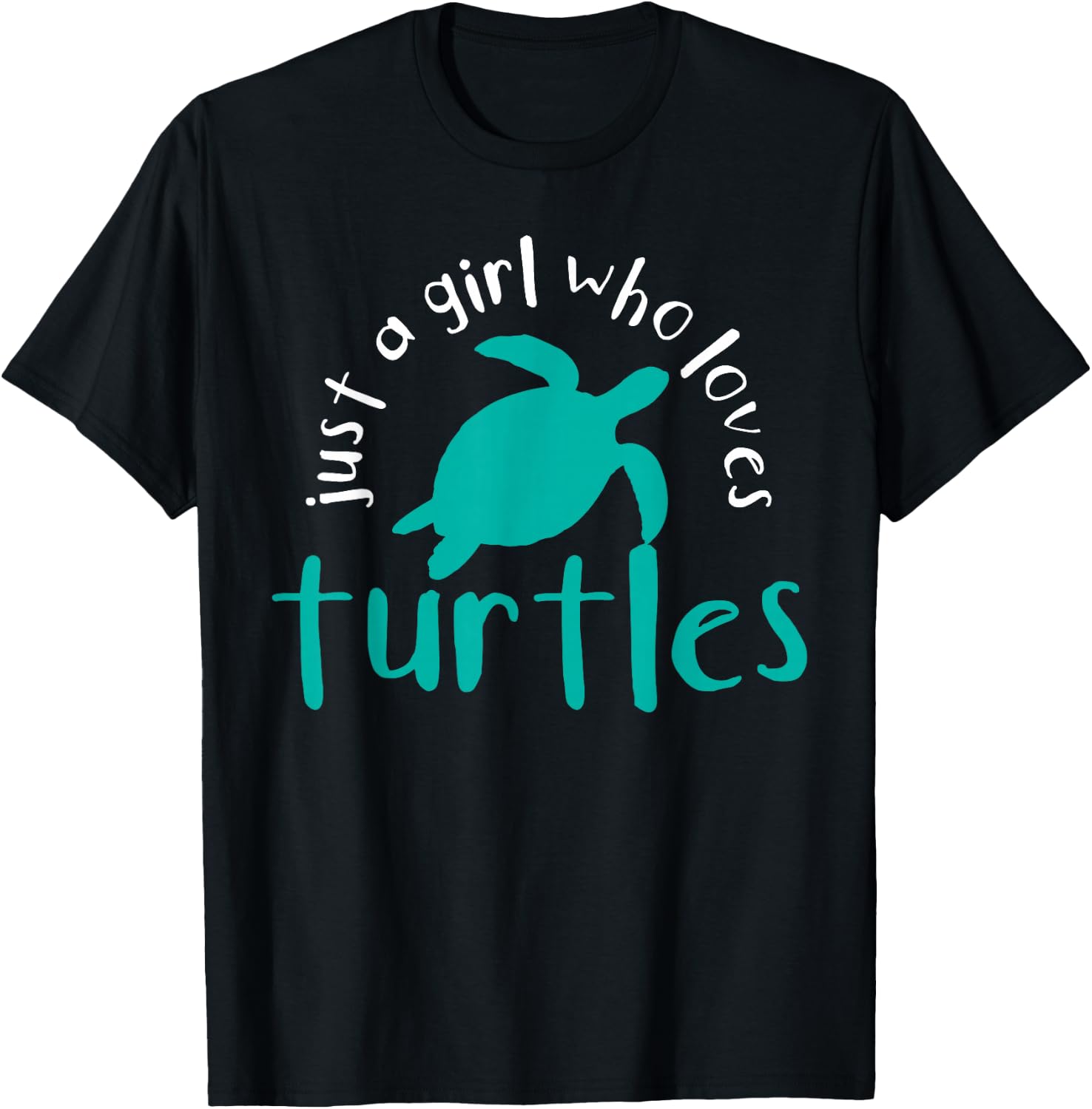 Turtle For Girls Who Love Turtles Gift Diving Present T-Shirt - T-Shirt | Black