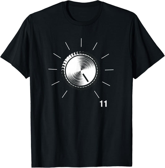 This Go to Eleven - Vintage Tube Amp Volume Control T-Shirt - T-Shirt | Black
